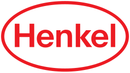 A red and white logo with the word "Henkel" prominently displayed.